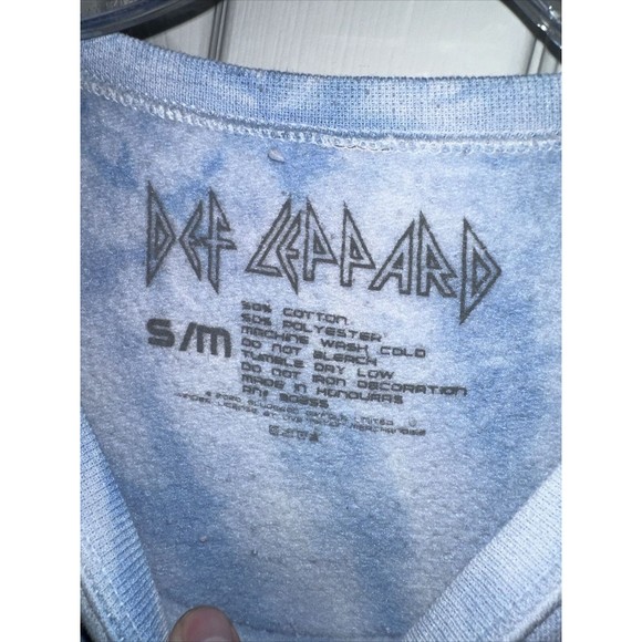 DEF LEPPARD PYROMANIA 2XL OVERSIZED TIE DYE LOGO RETRO BAND SWEATSHIRT 80’s MTV - Picture 3 of 6